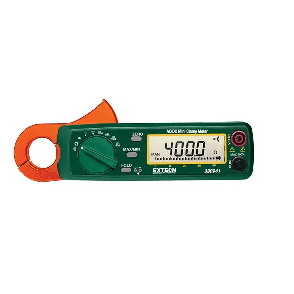 Produktfoto 1 von Extech 380941 Stromzange Mini-AC, DC-Strommesszange 200 A ac CAT III 400 V ac, 400 V dc / 40 A