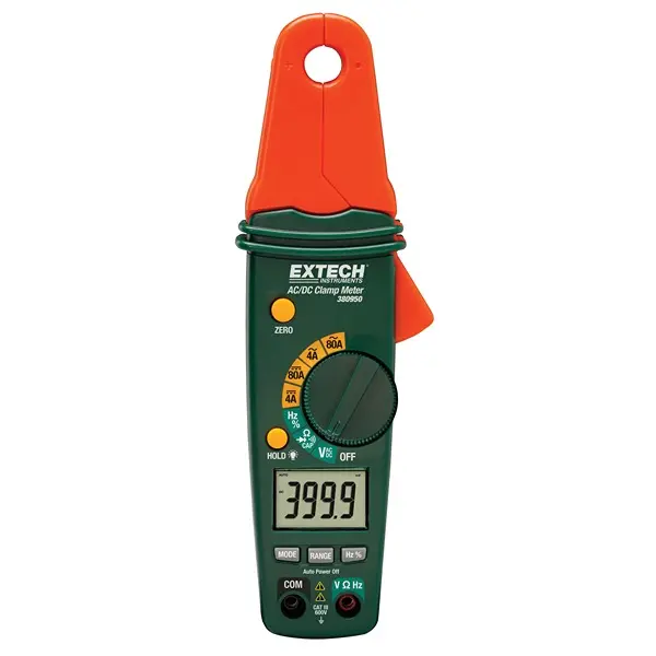 Produktfoto 1 von Extech 380950 Stromzange Mini-AC, DC-Strommesszange 80 A CAT III 600 V ac, 600 V dc / 80 A