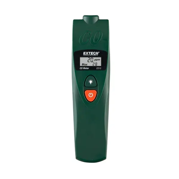 Produktfoto 1 von Extech CO15 Gasmonitor für Kohlenmonoxid LCD ±15 %, ±20 %, Geräte zur Luftqualitätsüberwachung, CE, tragbar