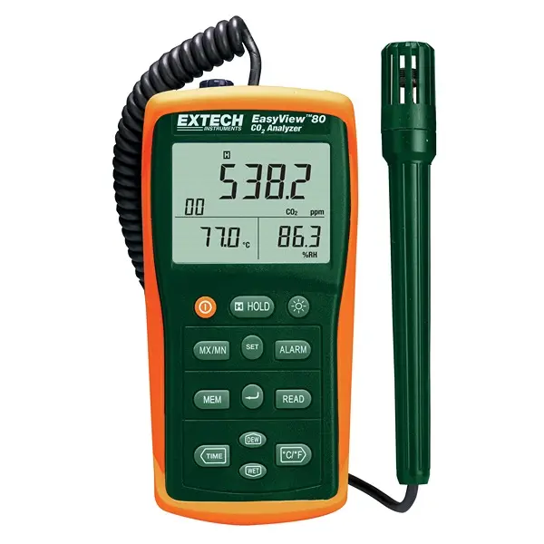 Produktfoto 1 von Extech EA80 Luftqualität CO2 Datenprotokolliergerät, RS232, -20 °C → 60 °C