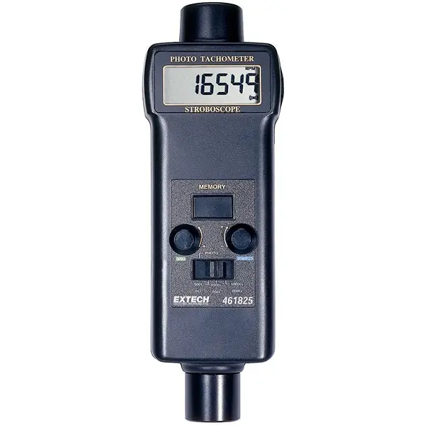 Produktfoto 1 von Extech, ±0.1 % LCD Drehzahlmesser, Kontaktlos → 20000rpm, 0.5 rpm
