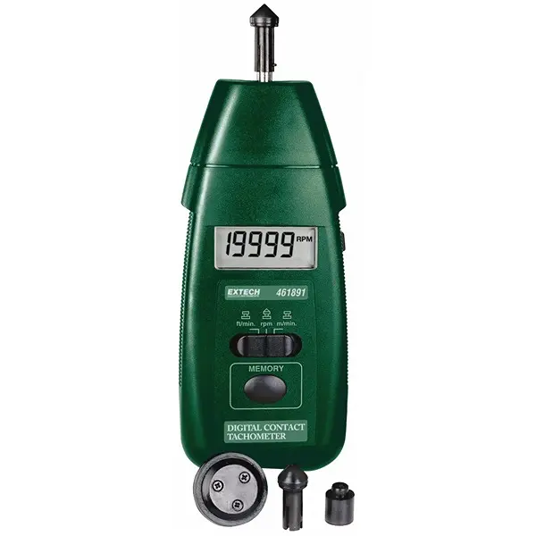 Produktfoto 1 von Extech, ±0.05 % LCD Drehzahlmesser, Kontakt → 20000rpm, 0.5 rpm