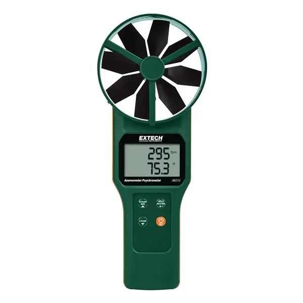 Produktfoto 1 von Extech AN310 Anemometer 60°C max.Temp. 30 m/s, 30 m/s, Luftdurchsatz, Luftgeschwindigkeit, Relative Feuchte,