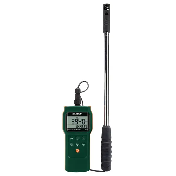 Produktfoto 1 von Extech AN340 Anemometer 60°C max.Temp. 20 m/s, Relative Feuchte, Luftgeschwindigkeit, Taupunkt, Luftemperatur,