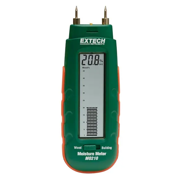 Produktfoto 1 von Extech MO210 Feuchtemessgerät, ±1 % LCD für Holz, Batterie