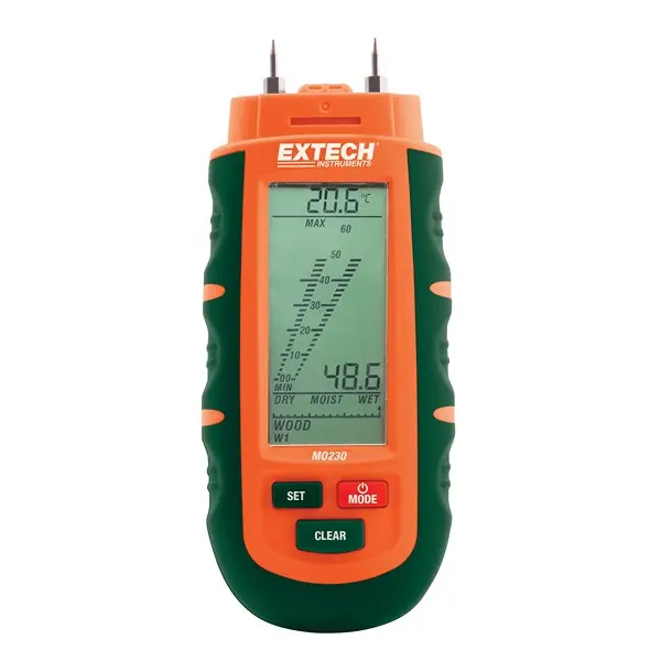 Produktfoto 1 von Extech MO230 Feuchtemessgerät LCD für Holz, Batterie