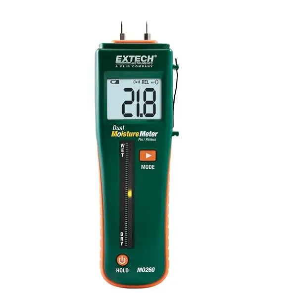Produktfoto 1 von Extech MO260 Feuchtemessgerät LCD-Hintergrundbeleuchtung, Batterie