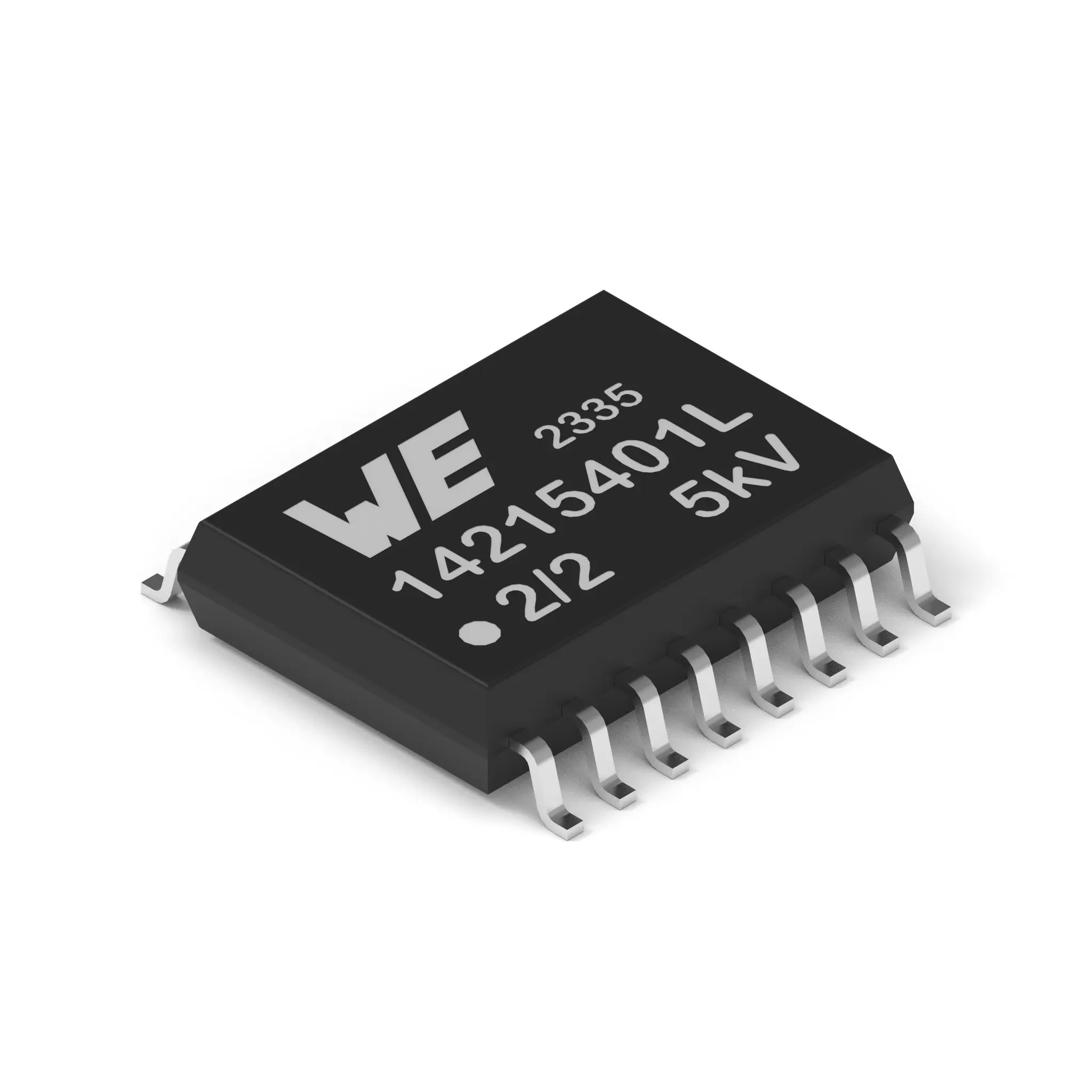 Produktfoto 1 von Wurth Elektronik Digital-Isolator, 4-Kanal 150 Mbps, 5 kV 2.375 to 5.5 V, SOIC 5.5 V 20 μA 16