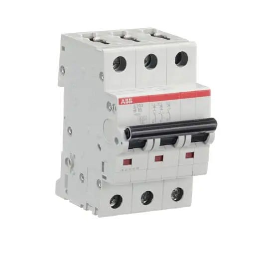 Produktfoto 1 von ABB 2CDS253001R Miniaturüberlastschalter Typ B, Pol 3-polig 16 A 12 V ac, Abschaltvermögen 10 kA M Compact S200 12 V dc