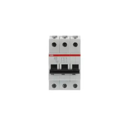 Produktfoto 1 von ABB S200 Miniaturüberlastschalter Typ B, Pol 3-polig 63A 400V ac, Abschaltvermögen 10 kA M Compact S200 12 V dc
