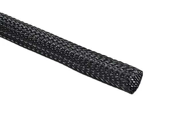 Produktfoto 1 von HellermannTyton Helagaine HEGP Kabelschlauch Schwarz Polyester, Länge 50m Umflochten Dehnbar