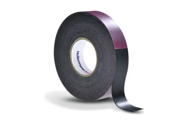 Produktfoto 1 von HellermannTyton Naturkautschuk Klebeband, selbstverschweissend, Schwarz, Stärke 0.76 mm, 38 mm x 6.7 m