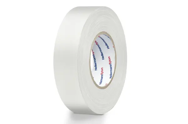Produktfoto 1 von HellermannTyton HellermannTyton Baumwolle Isolierband Weiß,  Stärke  0.31 mm x 50 mm x 50 m, -30 °C bis 80 °C