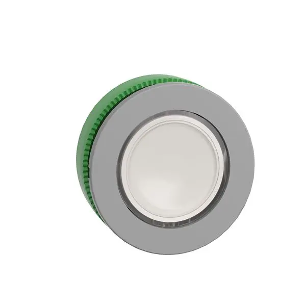 Produktfoto 1 von Schneider Electric Harmony XB5 Drucktastenkopf Ø 30.5 mm, Weiß Federrückstellung Glatt UL, cUL Rund Kunststoff, IP66
