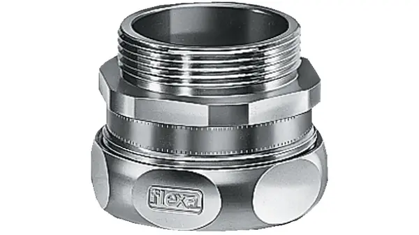 Produktfoto 1 von Flexa Messing vernickelt Kabelrohr Befestigung M20 x 1.5 Silber Silber-Finish IP40