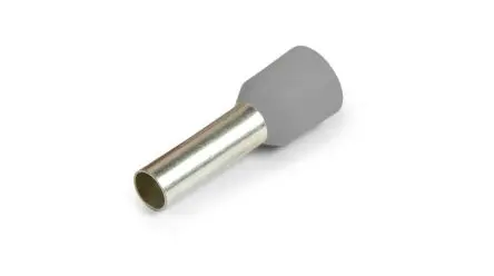 Produktfoto 1 von Vogt Aderendhülse, Stift ø 2.8 mm, Grau, Polypropylen, 9 mm, 9mm, Isoliert, 12 AWG max.