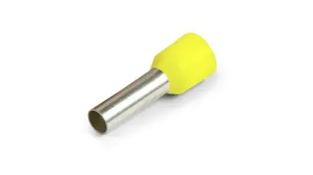 Produktfoto 1 von Vogt Aderendhülse, Stift ø 14 mm, Gelb, Polypropylen, 8 mm, 14mm, Isoliert, 18 AWG max.