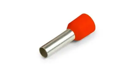 Produktfoto 1 von Vogt Aderendhülse, Stift ø 1.4 mm, Rot, Polypropylen, 8 mm, 8mm, Isoliert, 12 AWG max.