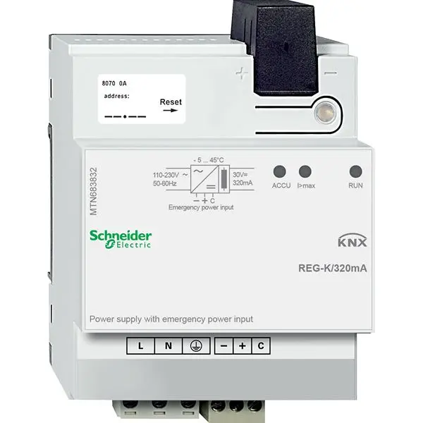 Produktfoto 1 von Schneider Electric KNX Adapter Spannungsversorgung zur Verwendung mit MTN-Reihe