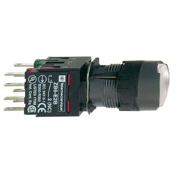 Produktfoto 1 von Schneider Electric Harmony XB6 Beleuchtete Drucktaste Beleuchtet Ø 16 mm Weiß, IP65