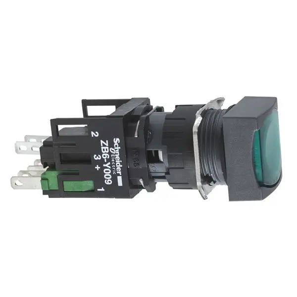 Produktfoto 1 von Schneider Electric Harmony Not-Aus-Schalter, 16 mm, Grün, Federrückstellung, Vierkant, Kunststoff, IP65, 16 mm