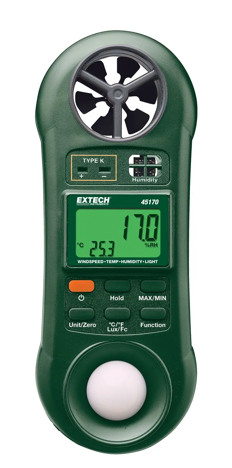 Produktfoto 1 von Extech 45170 Anemometer 30 m/s, 0.1 m/s, Luftgeschwindigkeit, Typ Flügelrad