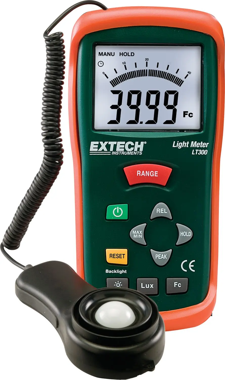 Produktfoto 1 von Extech LT300 Luxmeter mit Hell, bis 400000 lx, 0.01 Fc/Lux, ±5% of Reading