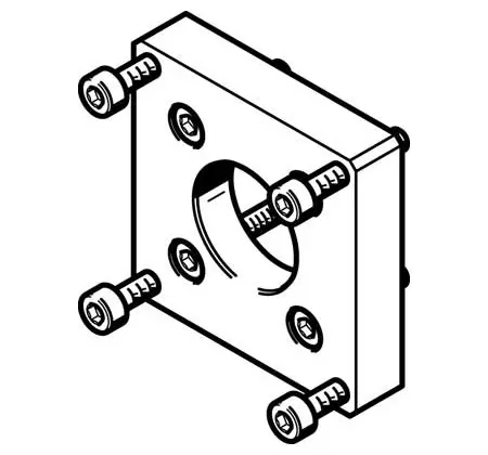 Produktfoto 1 von Festo Motor flange Flansch 552163 Flansch für Elektrische Antriebe