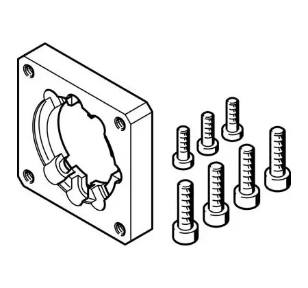 Produktfoto 1 von Festo Motor flange Flansch 529942 Flansch für Elektrische Antriebe