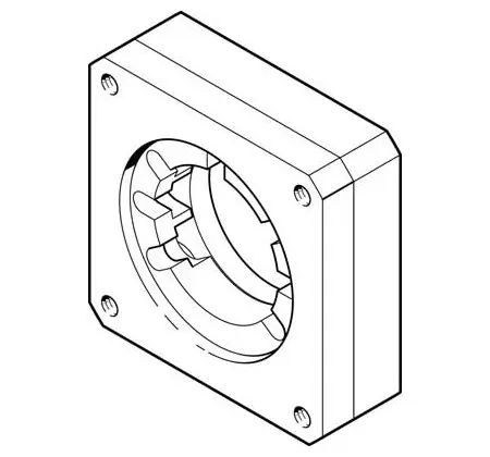 Produktfoto 1 von Festo Motor flange Flansch 529944 Flansch für Elektrische Antriebe