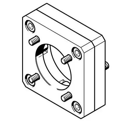 Produktfoto 1 von Festo Motor flange Flansch 550987 Flansch für Elektrische Antriebe