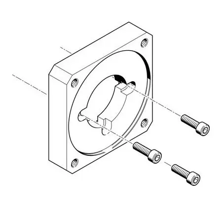 Produktfoto 1 von Festo Motor flange Flansch 529945 Flansch für Elektrische Antriebe