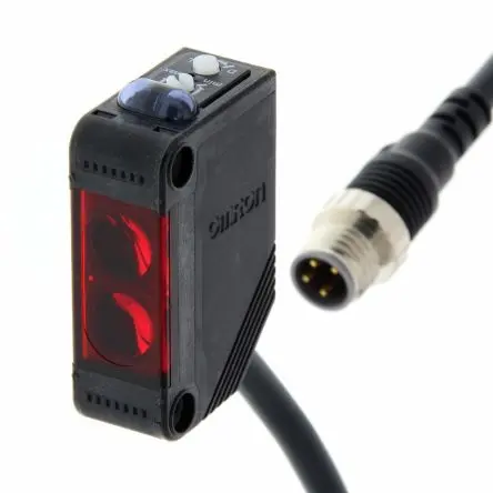 Produktfoto 1 von Omron Rechteckig Optischer Sensor, Reflektierend, PnP Ausgang, M8 Pigtail-Stecker