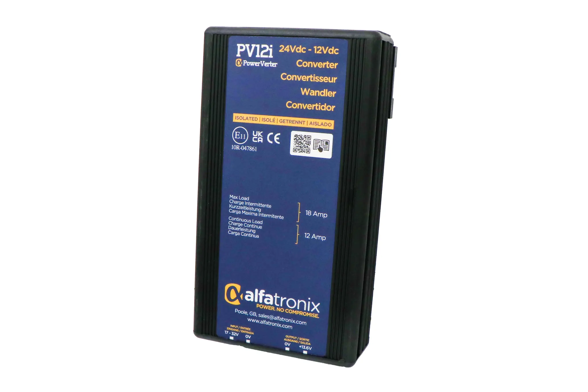 Alfatronix Powerverter Series DC/DC-Wandler 144W, 13.6V dc OUT / 12A Clip-Befestigung