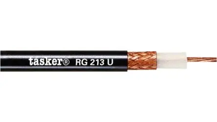Produktfoto 1 von Tasker RG RG 213U MIL Koaxialkabel, 50 Ω, 100 m, Schwarz