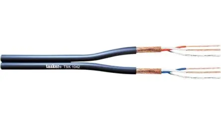 Produktfoto 1 von Tasker Audiokabel 2-adrig 0.22 mm² Geschirmt, Außen-ø 9.1 mm Außen-ø Blau, L. 100 m