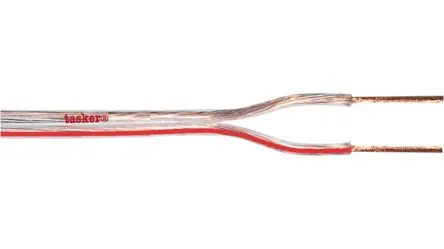 Produktfoto 1 von Tasker Audiokabel 2-adrig Ungeschirmt, L. 100 m Klar