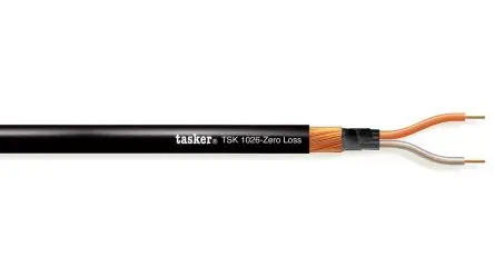 Produktfoto 1 von Tasker Mikrofonkabel 2-adrig 0.25 mm² Geschirmt, Außen-ø 1.5 mm Außen-ø Schwarz, L. 100 m