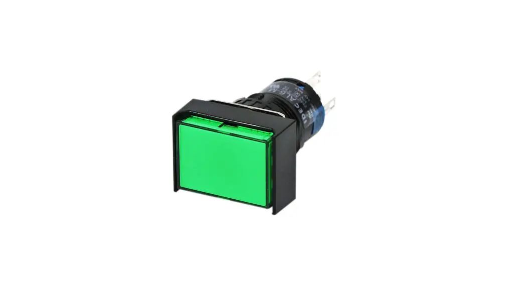 Produktfoto 1 von Idec AL2H Druckschalter Grün Beleuchtet Tastend Panel Ø 12 mm, 2 Wechsler / 1 A 24 V dc 220 V ac, IP65