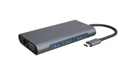 Produktfoto 1 von ICY BOX Docking-Station, USB C, USB 3.0, mit VGA, HDMI, 3 xUSB Ports 2 Displays