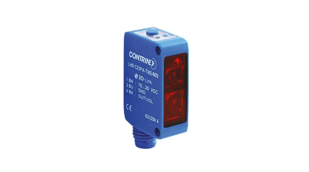 Produktfoto 1 von Contrinex from Molex Miniatur Optischer Sensor, Hintergrundunterdrückung, Bereich 10 → 300 mm, PNP Ausgang,
