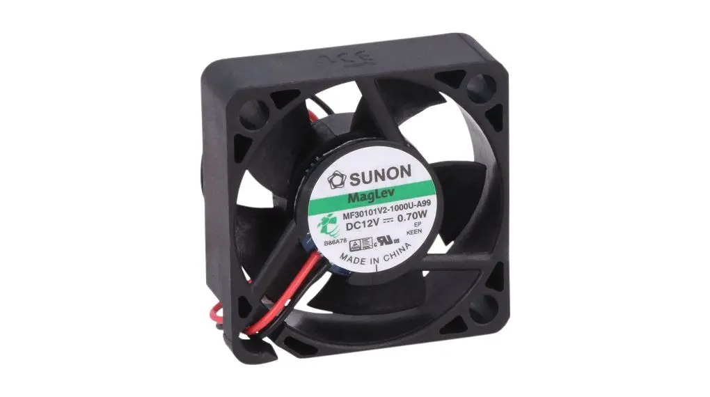 Produktfoto 1 von Sunon dc-Axiallüfter, 12 V DC / 0.39/0.45W, 30 x 30 x 10mm, 4.6cfm