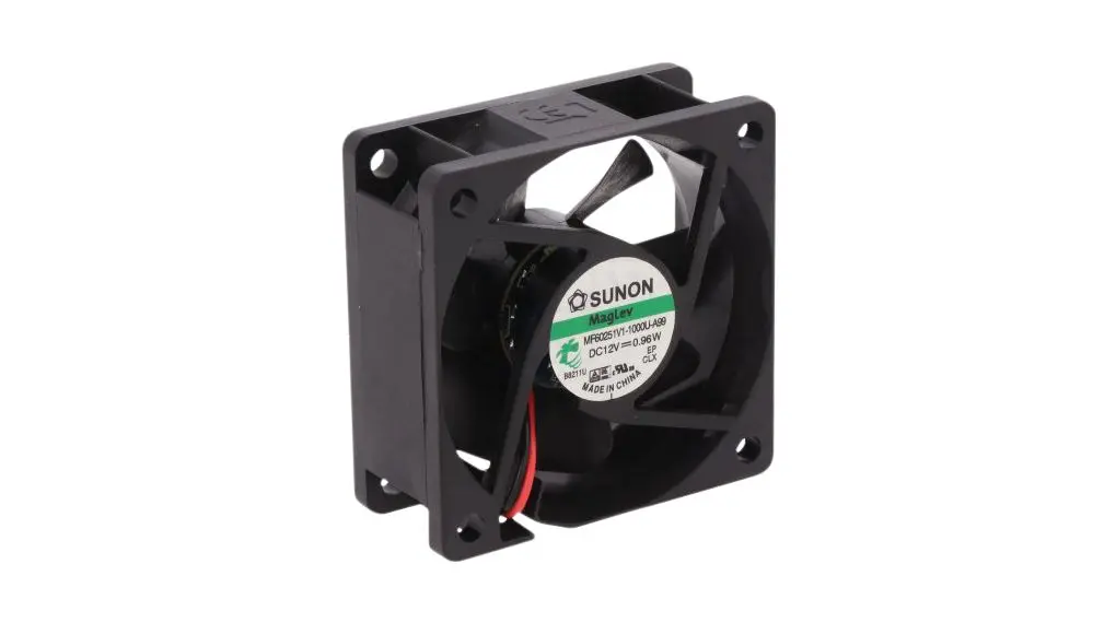 Produktfoto 1 von Sunon dc-Axiallüfter, 12 V DC / 0.90/1.05W, 60 x 60 x 25mm, 23.5cfm