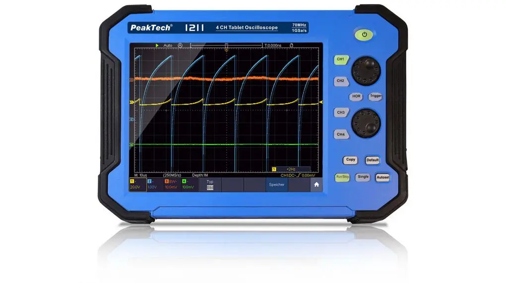 Produktfoto 1 von PeakTech P12 P1211 Mixed-Signal Handheld Oszilloskop 4-Kanal Analog 70MHz