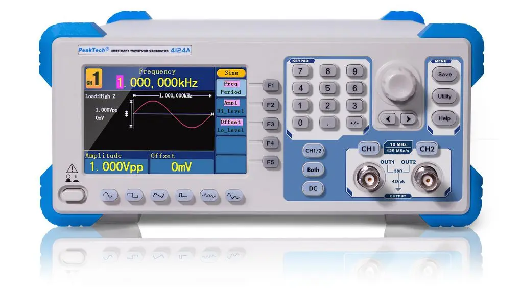 PeakTech P 4124 A Funktionsgenerator 1 μHz → 10 MHz 2-Kanal Digitalfrequenz FM Modulation