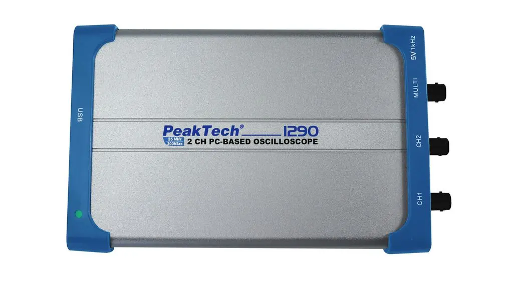 Produktfoto 1 von PeakTech P1290 PC Oszilloskop 2-Kanal Analog Analog 25MHz USB