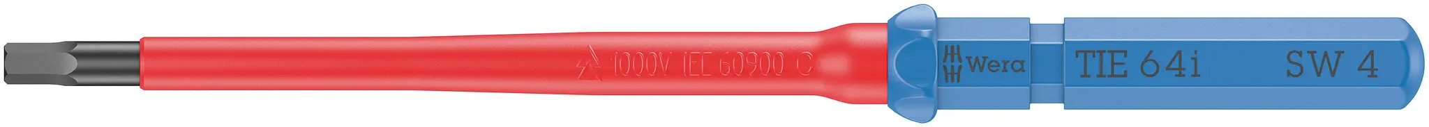 Produktfoto 1 von Wera VDE 1000V zugelassen 4 mm Isoliert, 157 mm