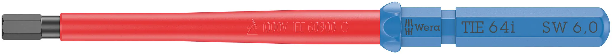 Produktfoto 1 von Wera VDE 1000V zugelassen 6 mm Isoliert, 157 mm