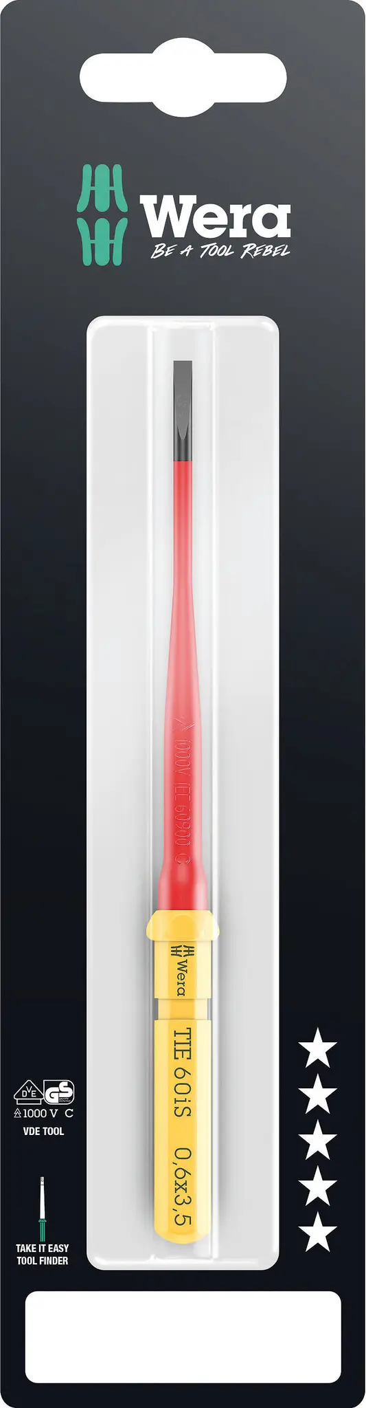Produktfoto 1 von Wera 3.5 mm Isoliert, 157 mm