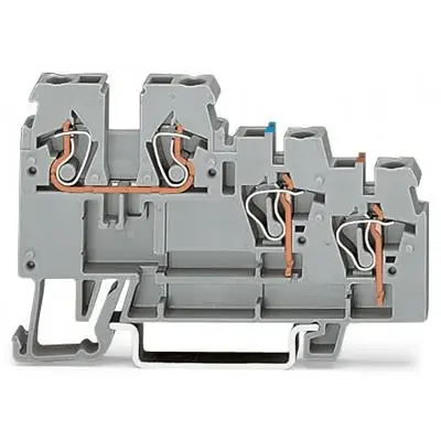 Produktfoto 1 von WAGO 270 Anschlussklemmenblock 3 Grau, 2.5mm² Zugfederklemme